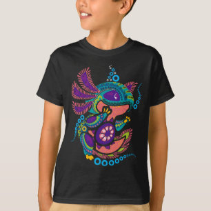 Axolotl Art Aztec Mexican Salamander Mexico Cinco T-Shirt