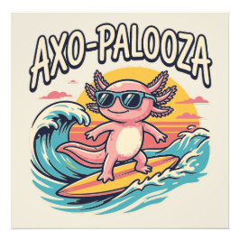 Axolotl Axo-Palooza Parodie im Stil der 90er Jahre Fotodruck