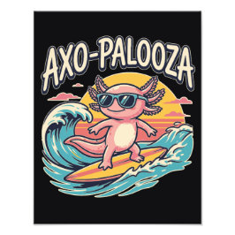 Axolotl Axo-Palooza Parodie im Stil der 90er Jahre Fotodruck