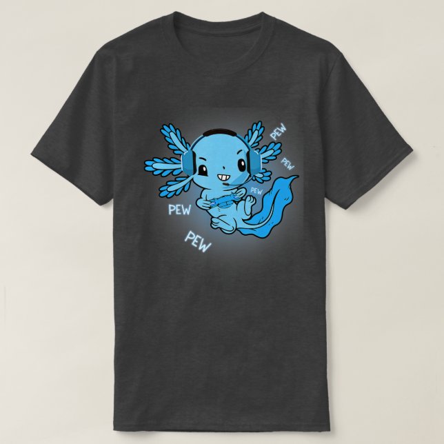 Axolotl Axolotl Fish Playing Video Games Lizard G T-Shirt (Design vorne)