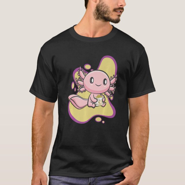 Axolotl Banana Milk Ambystoma Mexicanum T-Shirt (Vorderseite)