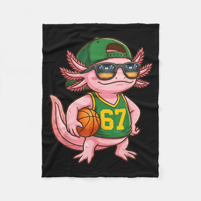 Axolotl Basketball 67 Gen Alpha Slang Srts Men Boy Fleecedecke (Vorderseite)