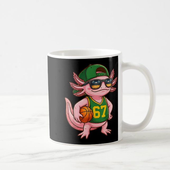 Axolotl Basketball 67 Gen Alpha Slang Srts Men Boy Kaffeetasse (Rechts)