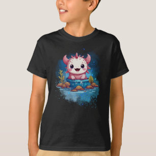 Axolotl Bathing Funny Cute Animal T-Shirt