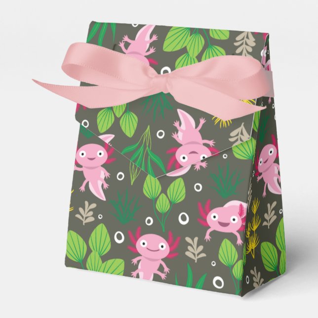 Axolotl-Bevorzugung-Box Geschenkschachtel (Vorderseite)