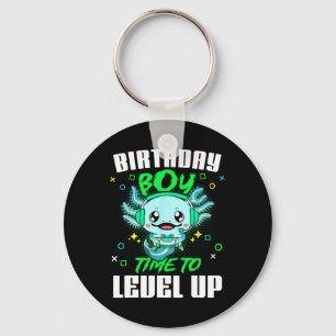 Axolotl Birthday Boy Time to Level Up Gamer Birthd Schlüsselanhänger