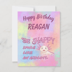 Axolotl Birthday Card Karte