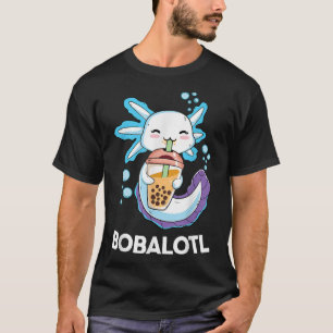 Axolotl Boba Bubble Tea Kawaii Anime japanische Ki T-Shirt