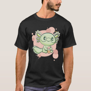 Axolotl Boba Niedlich Anime Kawaii Pastel Goth Pea T-Shirt