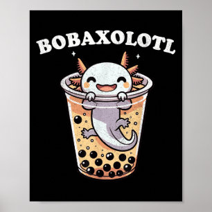 Axolotl Boba Tea Bubble Teezeremonie auf dem Monte Poster