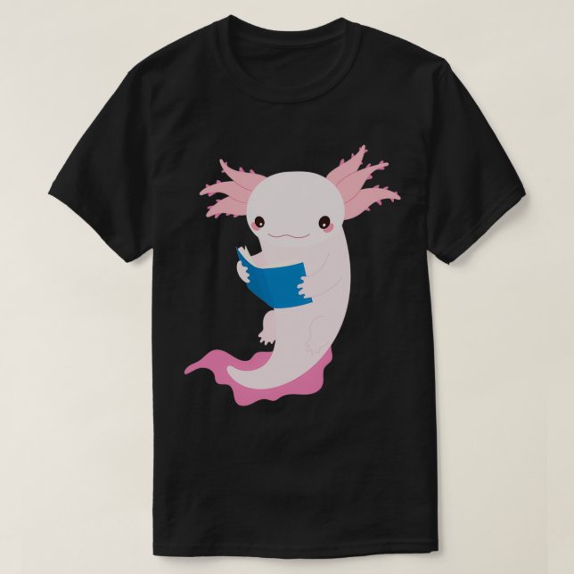 Axolotl Bookworm T-Shirt (Design vorne)