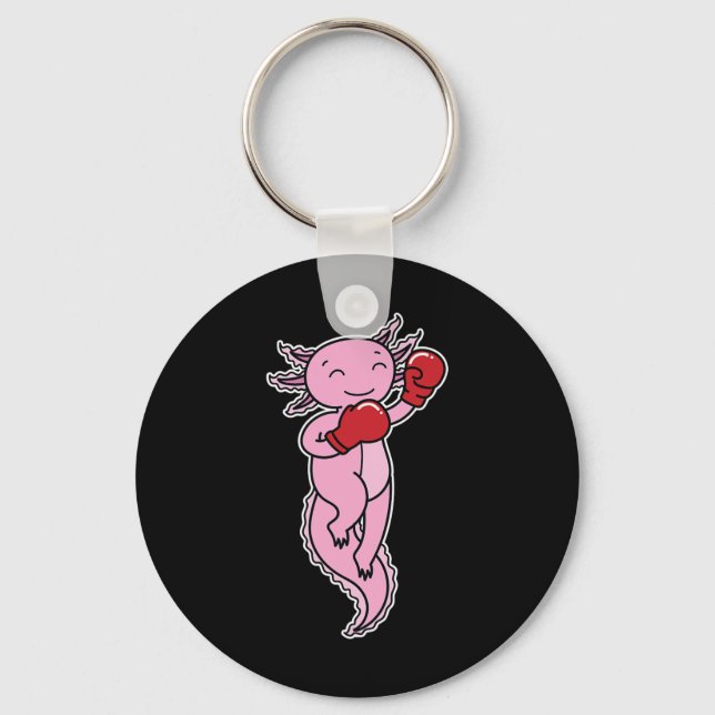 Axolotl Boxing Schlüsselanhänger (Vorderseite)