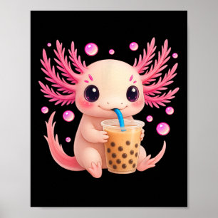 Axolotl Bubble Bo Tee Anime Niedlich Kawaii Teen G Poster