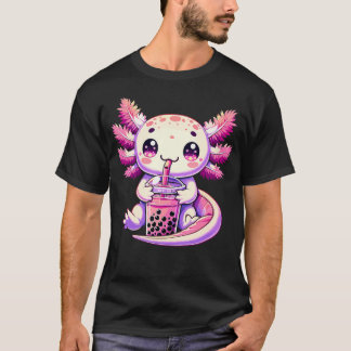 Axolotl Bubble Boba Tea Anime Niedlich Kawaii Axol T-Shirt