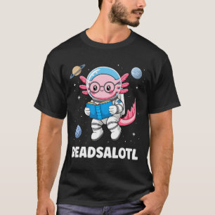 Axolotl Bücher lesen Axolotl lesen Bücherwurm Jung T-Shirt