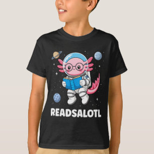 Axolotl Bücher lesen Axolotl lesender Bücherwurm J T-Shirt