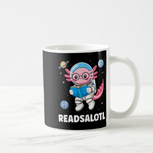 Axolotl Bücher lesen Axolotl lesendes Bücherwurm J Kaffeetasse