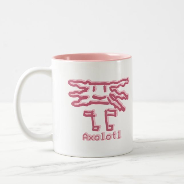 Axolotl by Álvaro Zweifarbige Tasse (Links)