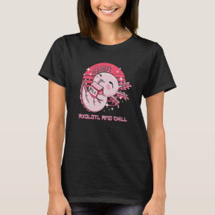 Axolotl & Chill Animal Meme Salamander Animal Puff T-Shirt
