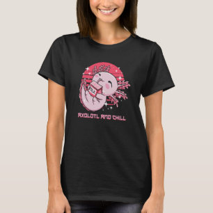Axolotl & Chill Animal Meme Salamander Animal Puff T-Shirt