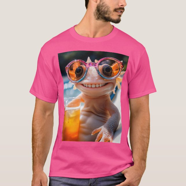 Axolotl - Chillen mit Stil T-Shirt (Vorderseite)