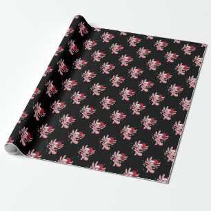 Axolotl Christmas Candycane Geschenkpapier
