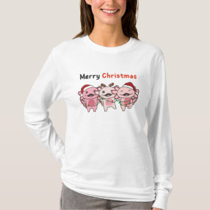 Axolotl Christmas Cute Axolotls Merry Christmas T-Shirt