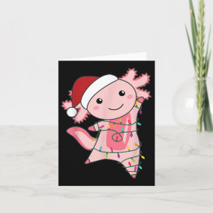 Axolotl Christmas Fairy Light Christmas Axolotl Karte
