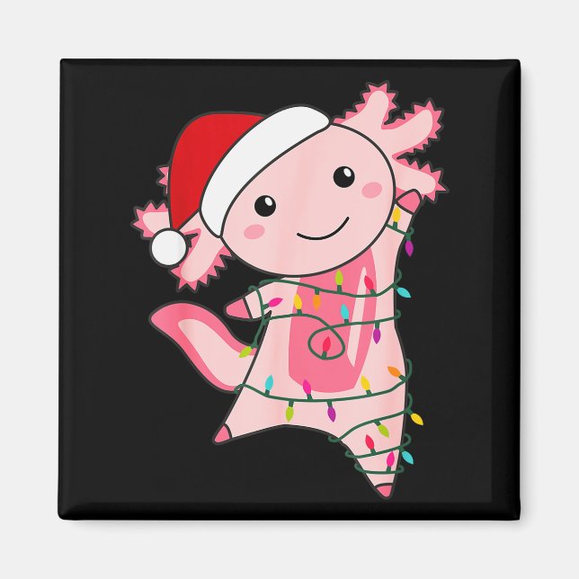 Axolotl Christmas Fairy Light Christmas Axolotl  Magnet (Vorne)