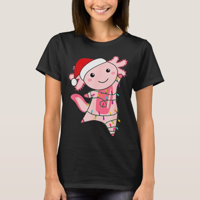 Axolotl Christmas Fairy Light Christmas Axolotl  T-Shirt (Vorderseite)