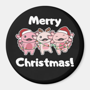 Axolotl Christmas Niedlich Axolotls Frohe Weihnach Magnet