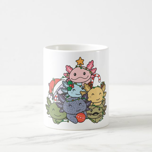 Axolotl Christmas Tree Funny Animal Christmas Kaffeetasse (Mittel)