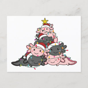 Axolotl Christmas Tree Funny Animal Christmas Post Postkarte