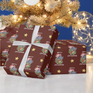Axolotl Christmas Tree Weihnachtstiere Axolotls Geschenkpapier