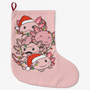 Axolotl Christmas Tree Weihnachtstiere Axolotls  Großer Weihnachtsstrumpf