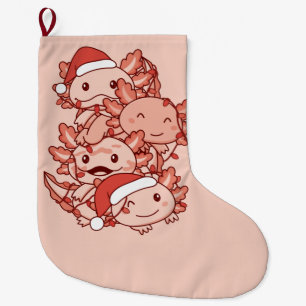 Axolotl Christmas Tree Weihnachtstiere Axolotls  Großer Weihnachtsstrumpf