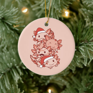 Axolotl Christmas Tree Weihnachtstiere Axolotls Keramik Ornament