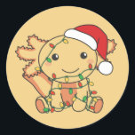 Axolotl Christmas Winter Animals Axolotls Classic Runder Aufkleber<br><div class="desc">Die axolotl zu Weihnachten mit Feenlicht. Hübsche Tiere mit Geschenken und Schnee für den Urlaub. Ein süßes Weihnachtsgrüßen. Axolotls sind niedliche Tiere und perfekt zu Weihnachten.</div>