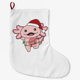 Axolotl Christmas Winter Animals Axolotls Großer Weihnachtsstrumpf