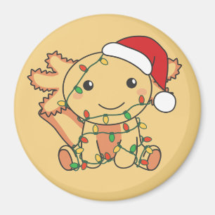 Axolotl Christmas Winter Animals Axolotls Magnet