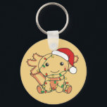 Axolotl Christmas Winter Animals Axolotls Schlüsse Schlüsselanhänger<br><div class="desc">Die axolotl zu Weihnachten mit Feenlicht. Hübsche Tiere mit Geschenken und Schnee für den Urlaub. Ein süßes Weihnachtsgrüßen. Axolotls sind niedliche Tiere und perfekt zu Weihnachten.</div>