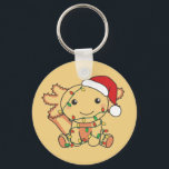 Axolotl Christmas Winter Animals Axolotls Schlüsse Schlüsselanhänger<br><div class="desc">Die axolotl zu Weihnachten mit Feenlicht. Hübsche Tiere mit Geschenken und Schnee für den Urlaub. Ein süßes Weihnachtsgrüßen. Axolotls sind niedliche Tiere und perfekt zu Weihnachten.</div>