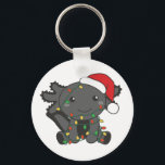 Axolotl Christmas Winter Animals Axolotls Schlüsse Schlüsselanhänger<br><div class="desc">Die axolotl zu Weihnachten mit Feenlicht. Hübsche Tiere mit Geschenken und Schnee für den Urlaub. Ein süßes Weihnachtsgrüßen. Axolotls sind niedliche Tiere und perfekt zu Weihnachten.</div>