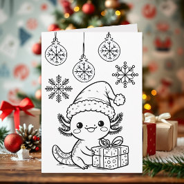 Axolotl Coloring Page | Christmas Karte