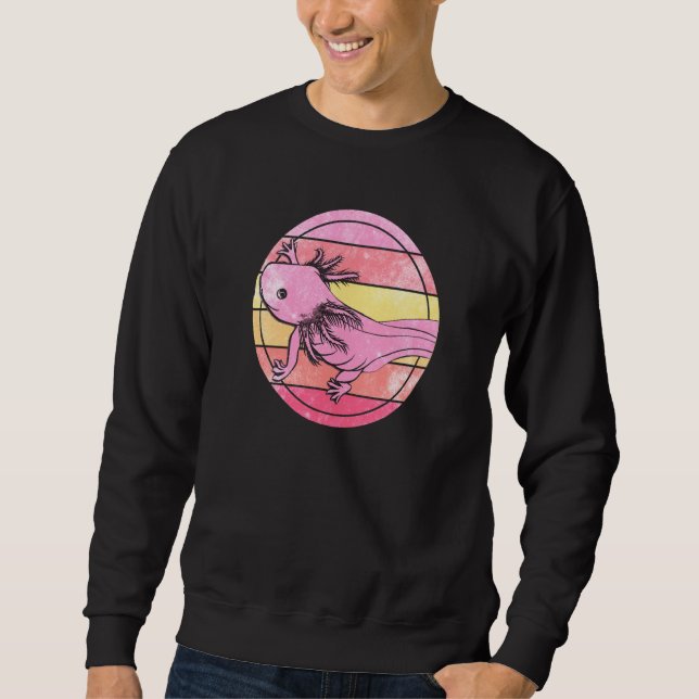 Axolotl Cute Amphibian Animal Colorful  11 Sweatshirt (Vorderseite)