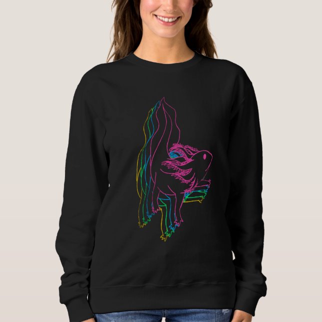 Axolotl Cute Amphibian Animal Colorful  9 Sweatshirt (Vorderseite)