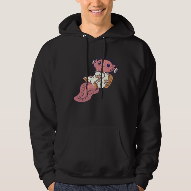 axolotl cute  axolotl  space spaceman hoodie (Vorderseite)