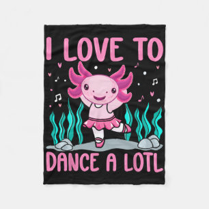 Axolotl Dancer - Ich Liebe, einen großen tanzenden Fleecedecke