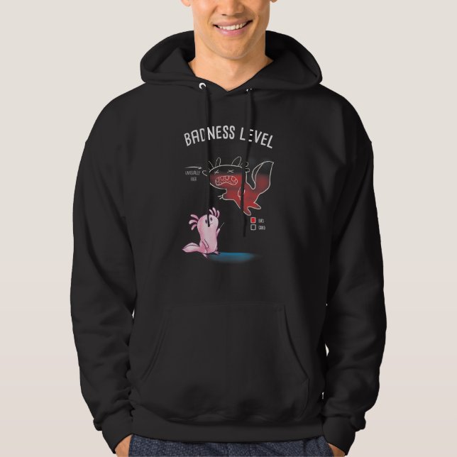 Axolotl-Diagramm für die Badespegel schlechte Amph Hoodie (Vorderseite)