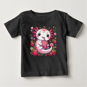 Axolotl Drink Japanese Strawberry Milk Baby T-shirt